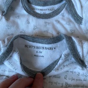 Burts bees onesies short sleeved 0-3mo
